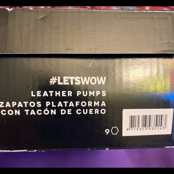 ESMARA BY HEIDI KLUM BLACK LEATHER HEELS / SZ 8.5. NWT. IOB - Picture 9 of 9